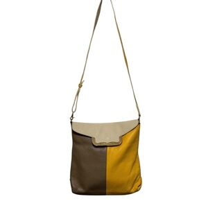 See By Chloe Yellow and Brown Crossbody Bag